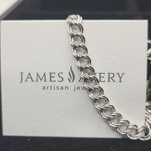 James Avery Sterling Silver Medium Double Curb Charm Bracelet
